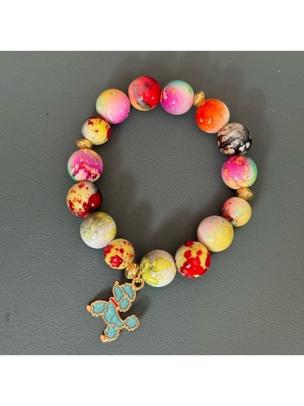 Handmade Poodle Beaded Bracelet